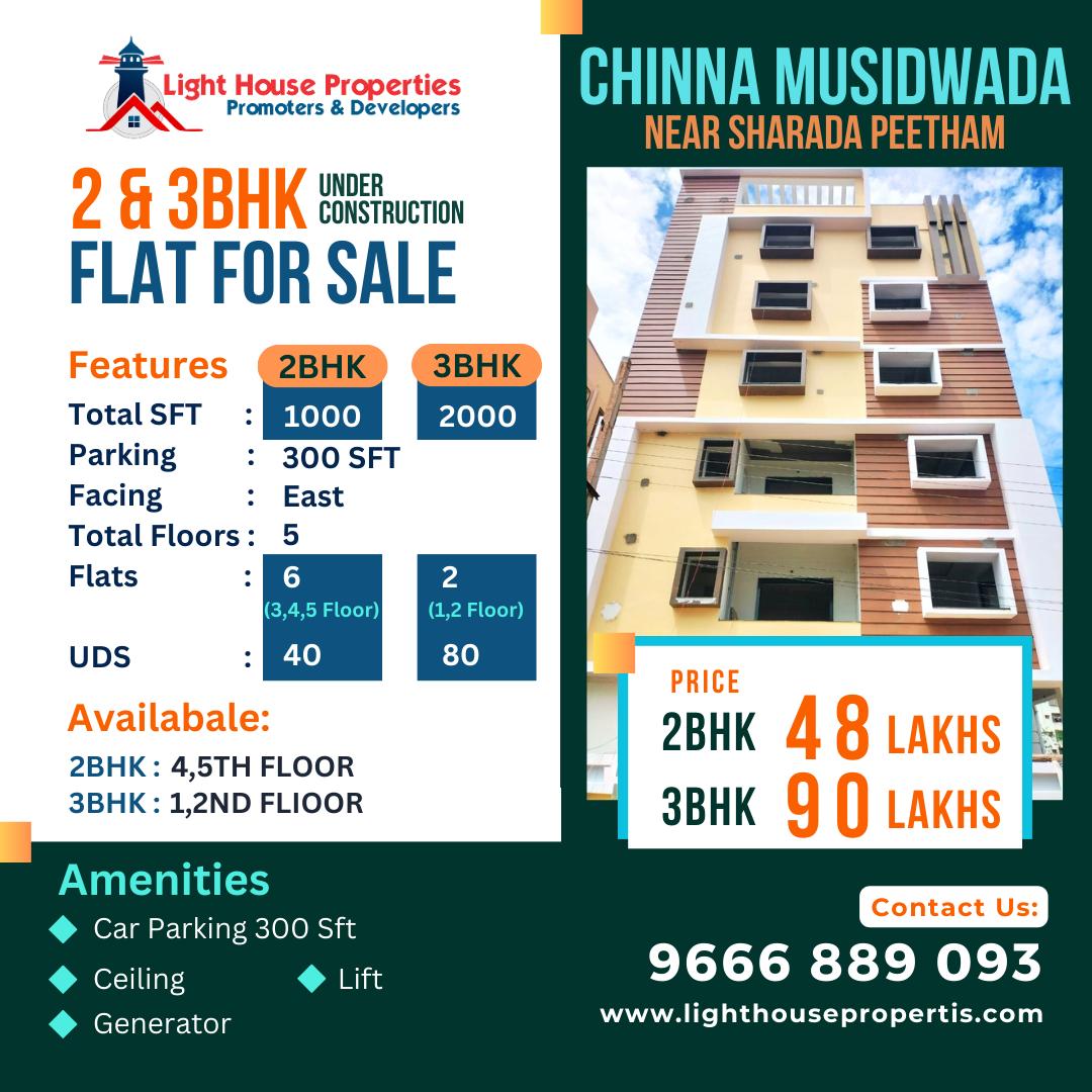 2 & 3BHK FLAT FOR SALE IN CHINNAMUSIDIVADA, vizag 2 & 3BHK FLAT FOR SALE IN CHINNAMUSIDIVADA, vizag